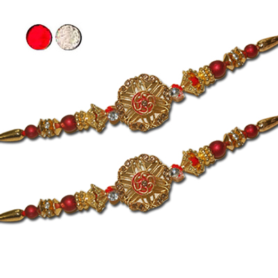 "Designer Fancy Rakhi - FR- 8310 A - Code 53 (2 RAKHIS) - Click here to View more details about this Product